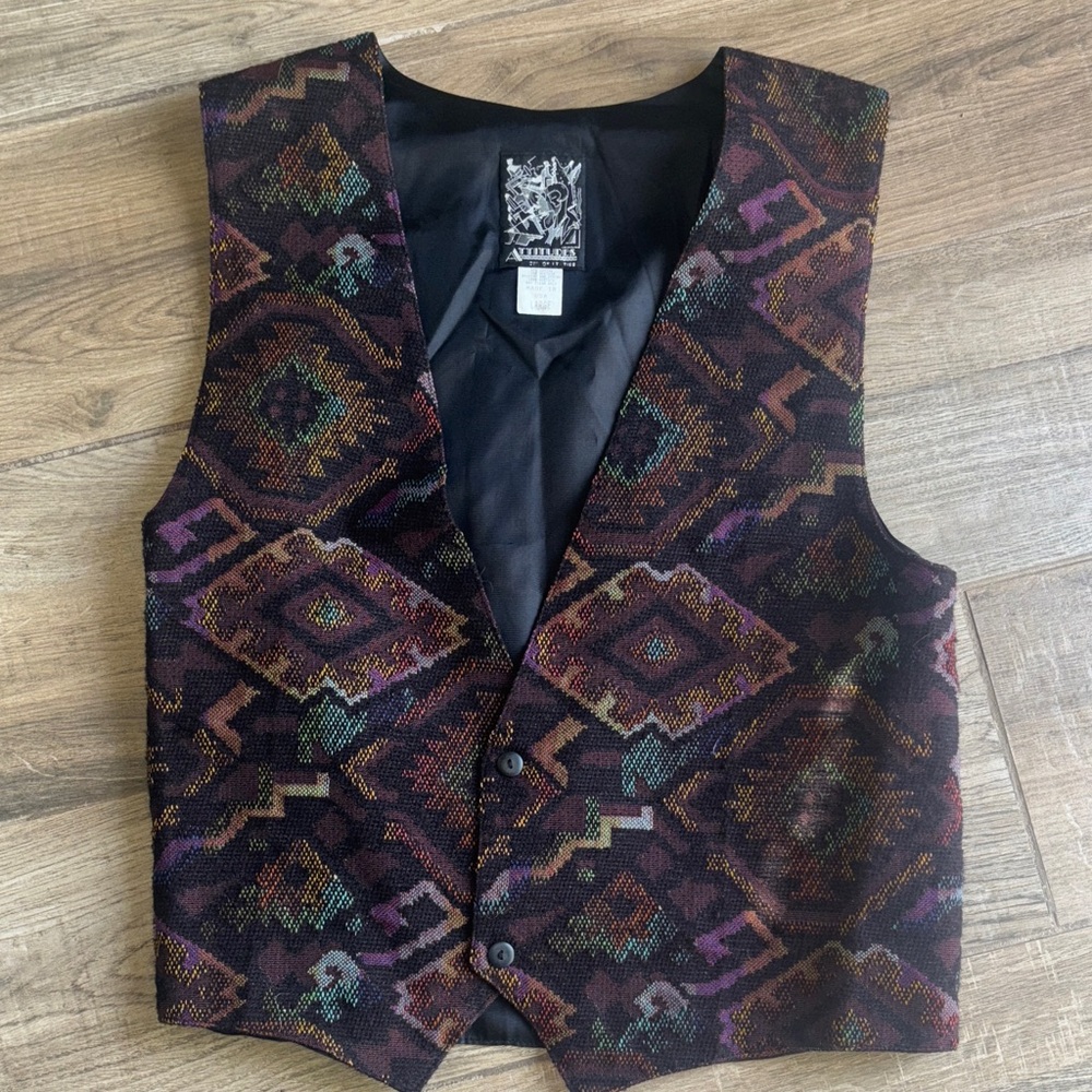 Vintage Geometric Patterned Vest